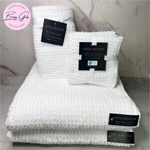 Hotel Balfour 8Pc Premium Turkish White Towels Set